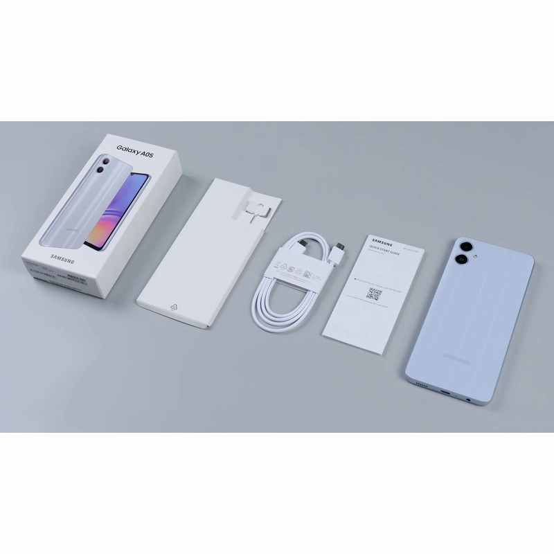 گوشی موبایل سامسونگ مدل Galaxy A05 دو سیم کارت ظرفیت 64 گیگابایت و رم 4 گیگابایت به همراه شارژر سامسونگ - سبز روشن